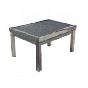 Banqueta de altura un peldaño estructura cromada