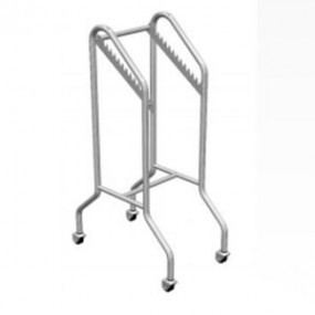 Carro portahistorias para 12 carpetas cromado sin carpetas