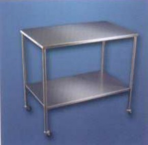 Mesa rectangular para quirófano, acero inoxidable (40 x 50 x 85 cm)