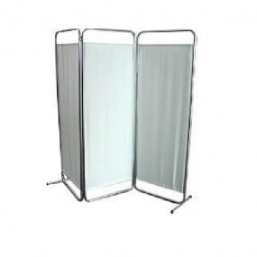 Biombo triple cromado