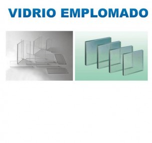 Vidrio emplomado de 10 x 12", 8mm espesor, 1.7 - 1.92 mm protección, peso de 2.76kg