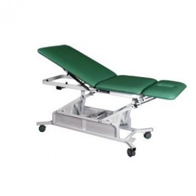 Mesa electrica para tratamiento 3 secciones color verde bosque