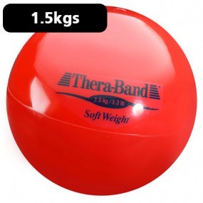 Pelota carga ligera 1.5 kg Theraband rojo diámetro 11.5 cm
