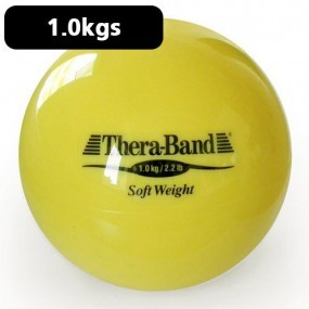 Pelota carga ligera 1.0 kg Theraband amarilla diámetro 11.5 cm