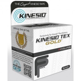 Cinta para correccion muscular kinesio gold 5.08 cm x 5 metros negro nano-touch
