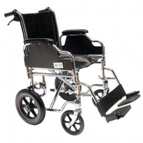 Silla de traslado de acero con asiento de 18"