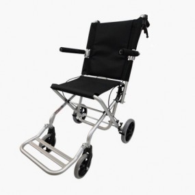 Silla de ruedas de traslado de aluminio con bolsa de viaje
