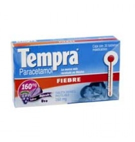 Tempra 30 Tabletas 160mg (Infantil Uva)