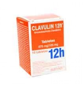 Clavulin 12h 10 Tabletas 875mg (125mg)