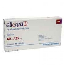 Allegra D 10 Tabletas 60mg (25mg)